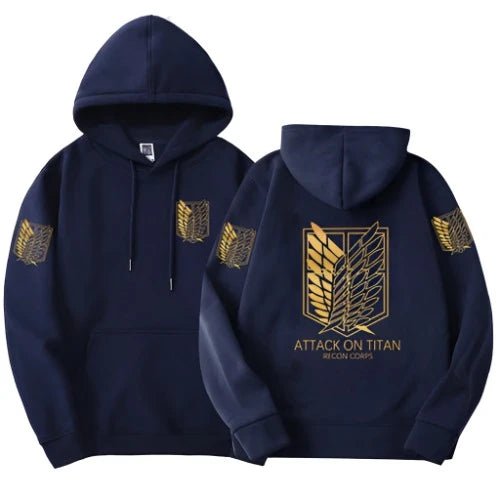 Attack On Titan gold logo hoodie - Animezing