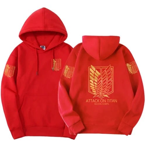 Attack On Titan gold logo hoodie - Animezing