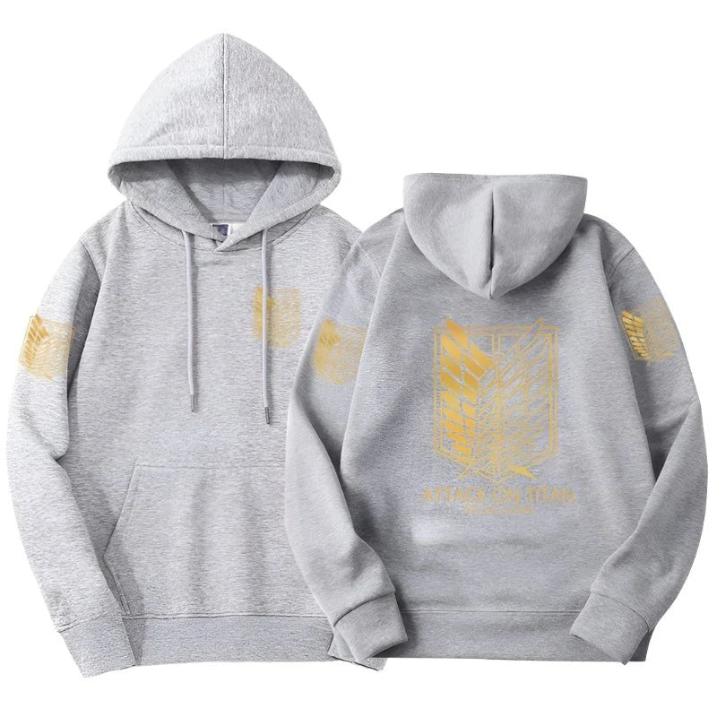 Attack On Titan gold logo hoodie - Animezing