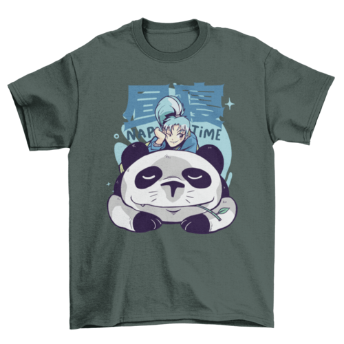 Panda nap time anime T-shirt - Animezing