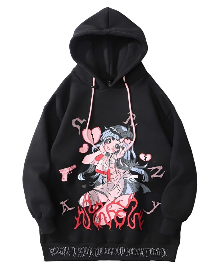 Sexy kawaii punk hoodie - Animezing